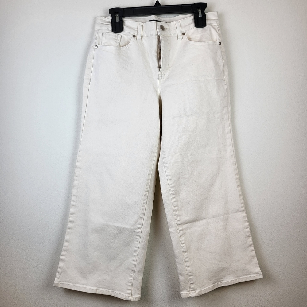 Boston proper off white Cropped straight leg jeans Size 30